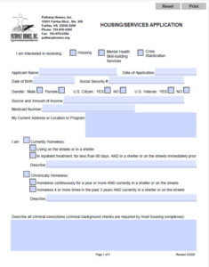 Screenshot of Application PDF