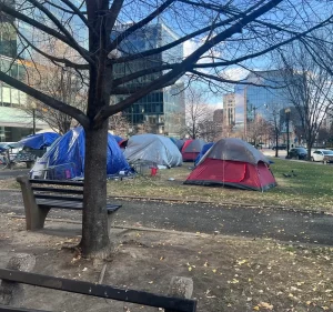 tents of those experiencing homelessness in Washington, DC
